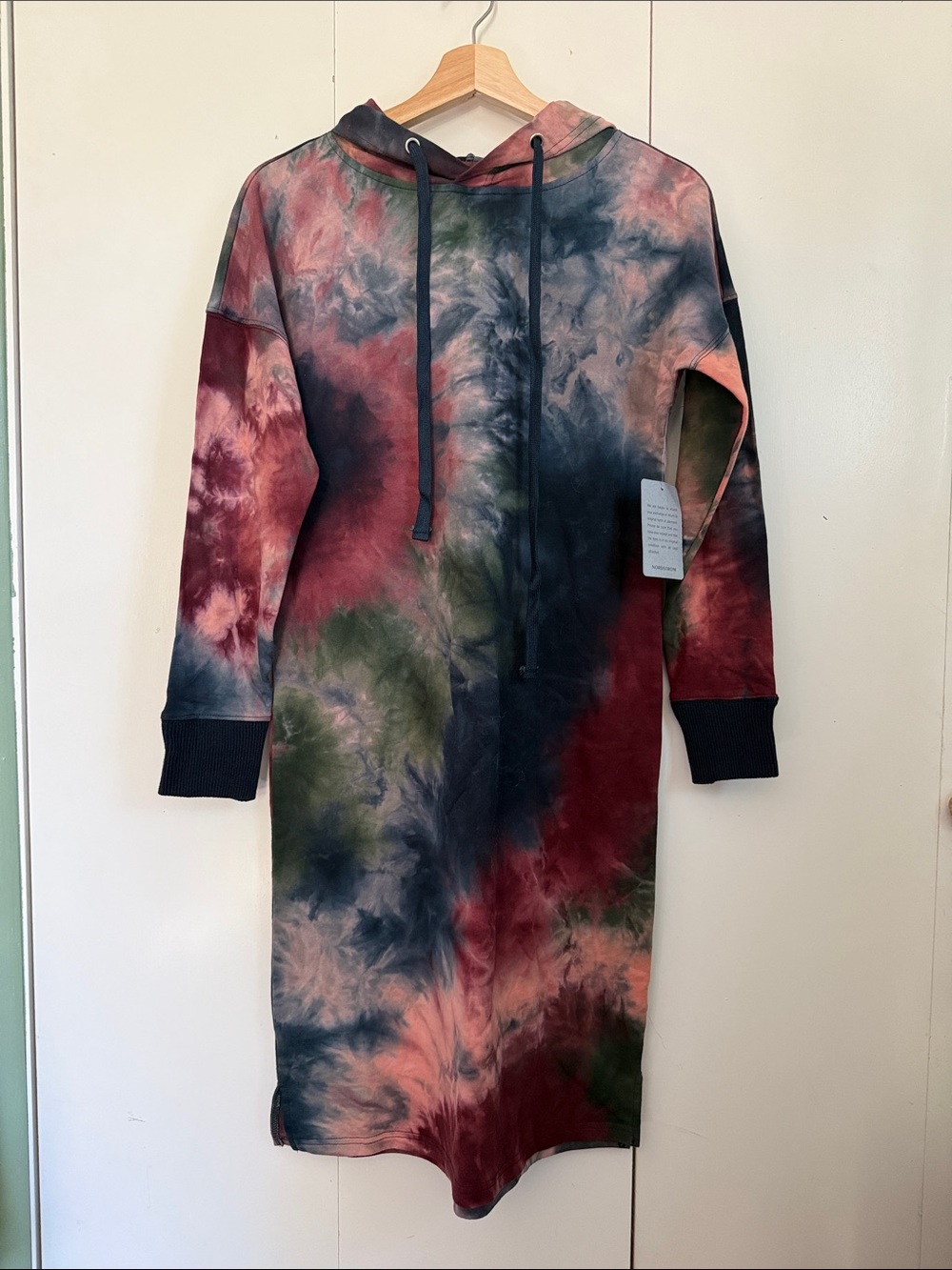 NWT StitchDrop Tie-Dye Long Sleeve Hoodie Dress XS Comfort Casual Arhleisure